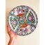 70’s Pink Hand Painted Far Eastern Wall Plate