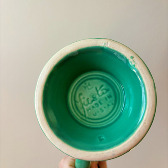 60’s American Fiesta Pottery Green Jug 