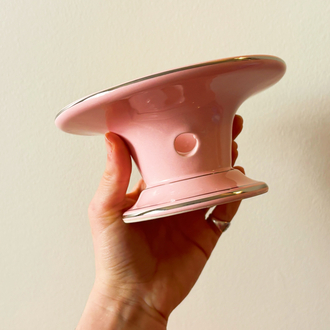 90’s Deadstock Pink Porcelain Teapot Heater
