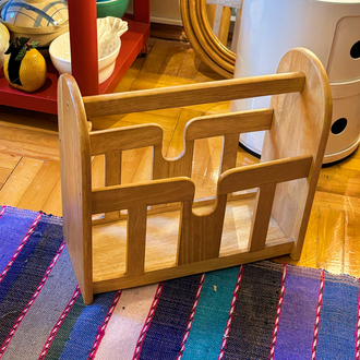 50’s Midcentury Pale Wood Magazine Rack