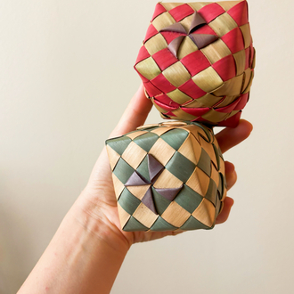 Handmade Cambodian Bamboo Boxes 