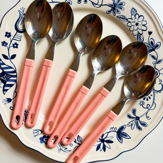 80’s Bubblegum Pink Cutlery Set 