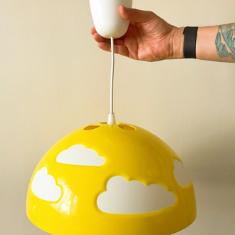 00’s Ikea Yellow Cloud Ceiling Lamp 