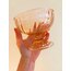 80’s French Pink Glass Swirl Candy Bowl