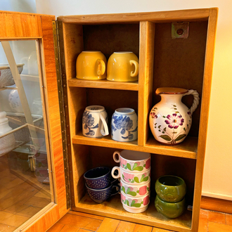 60’s Wood + Glass Display Cabinet