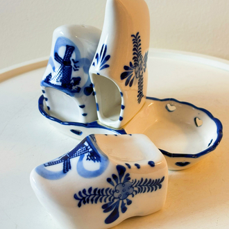 Delft Dutch Clog Porcelain Salt and Pepper Shakers