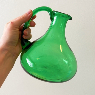 1960’s Emerald Green Glass Liquor Set 