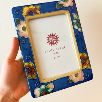 Floral Ceramic Photo Frame 