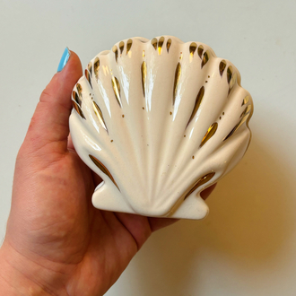 80’s Ceramic Seashell Jewelry Box