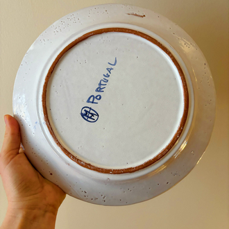 70’s Flower Pot Wall Plate from Portugal