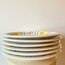 Hand Painted Ceramic Plates with Tulip Design