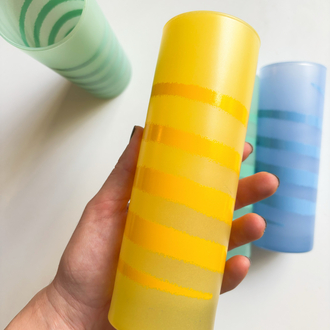 80’s Spiral Colorful Cocktail Glasses