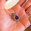 Amethyst Leaf Silver Necklace 