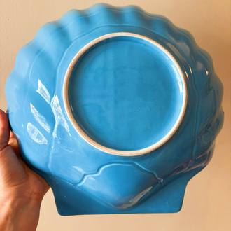 Blue Seashell Ceramic Bowl