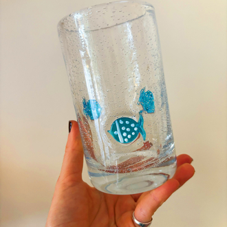 Hand Blown Glass Fish Vase 