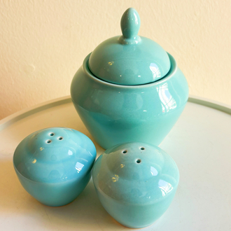 90’s Turquoise Ceramic Spice Set 