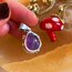Amethyst Leaf Silver Necklace 