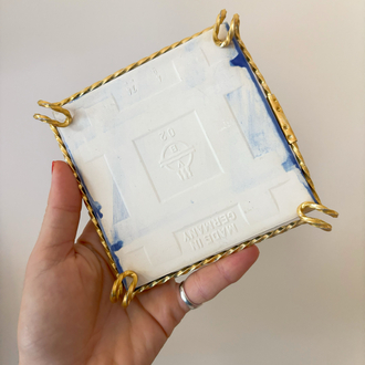 Cobalt Blue Handmade Ceramic German Coaster