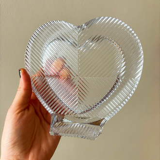 German Crystal Heart Shaped Photo Frame 