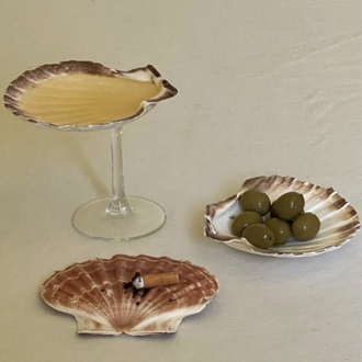 80’s Genuine Seashell Plates 