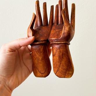 Handmade Wooden Hand Sculpture