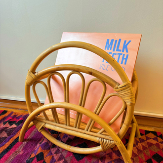 80’s Bamboo Magazine Rack 