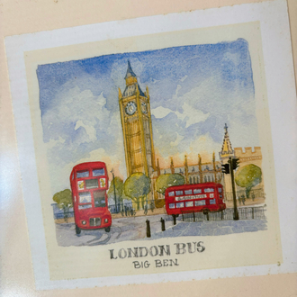 London Original Watercolor Artwork