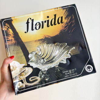 80’s German Crystal Seashell Bowl