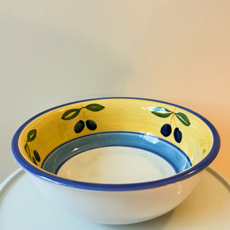 90’s Italian Cherries Large Ceramic Bowl 