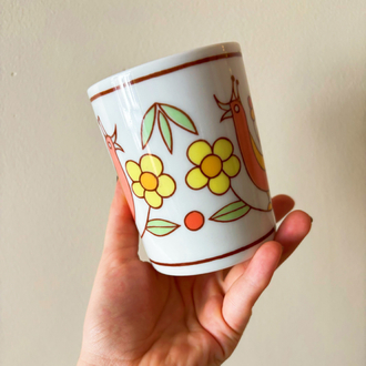 Poland Folk Art Porcelain Mug 