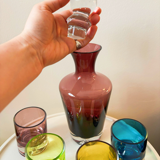 Colorful Glass Liquor Set