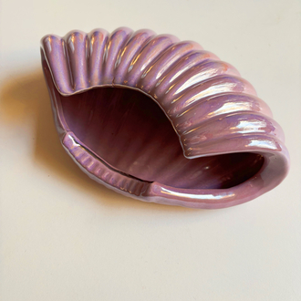 80’s Iridescent Purple Seashell Ashtray