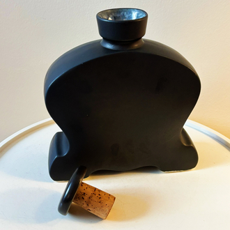 60’s German Art-Deco Black Liquor Bottle 