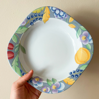 80’s Bavarian Porcelain Deep Plates 