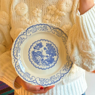Bleu & Blanc Porcelain Wall Plate 