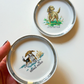 Beagle & Setter Porcelain Mini Dishes