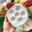 White Ceramic Chunky Egg Plate
