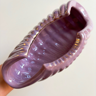 80’s Iridescent Purple Seashell Ashtray