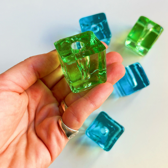 Ice Cube Glass Candleholders