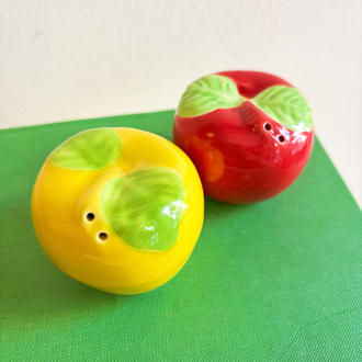 Ceramic Apples Salt and Pepper Shakers