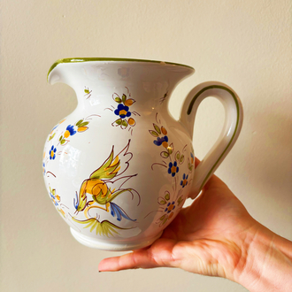 60’s French Pottery Handmade Jug 