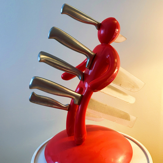 Red Koziol Knife Set