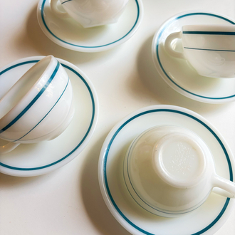 80’s American Corning Pyrex Opaline Teacups