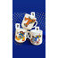 80’s Opaline Glass Clown Mugs