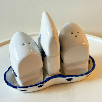 Delft Dutch Clog Porcelain Salt and Pepper Shakers