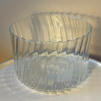Swirl Clear Thin Glass Bowl