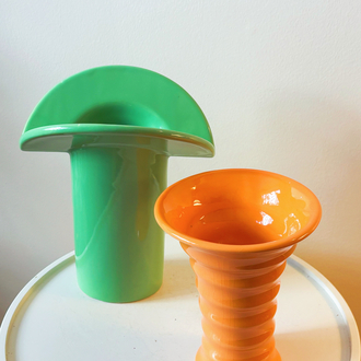 90’s Green Mushroom Vase