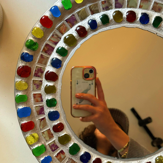 Rainbow Glass Mosaic Mirror