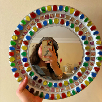 Rainbow Glass Mosaic Mirror