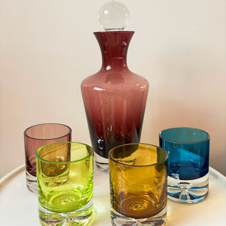 Colorful Glass Liquor Set